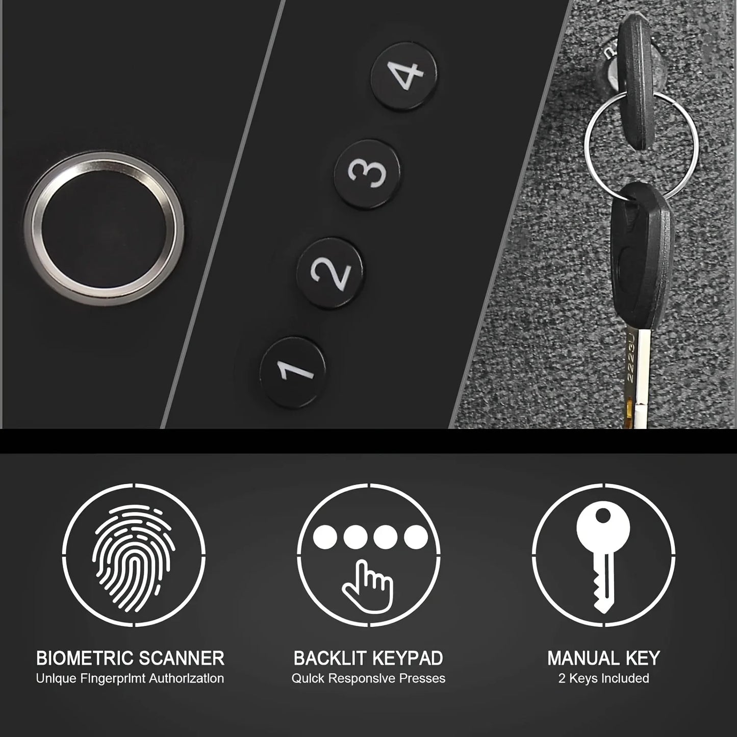Biometric Slider Handgun Gun Safe