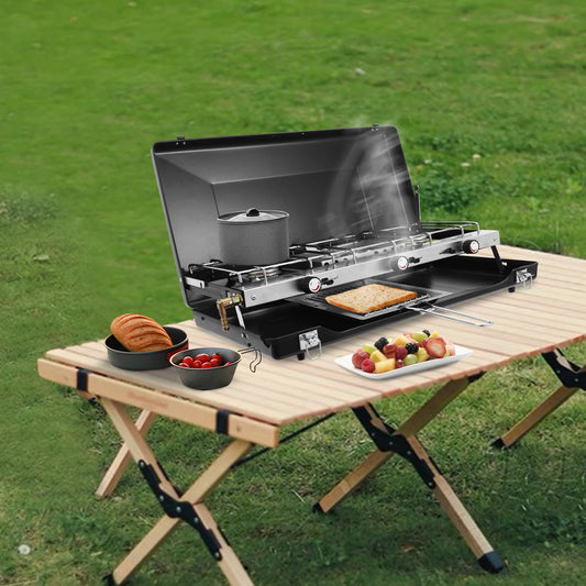 Portable Camping Stove with Griddle