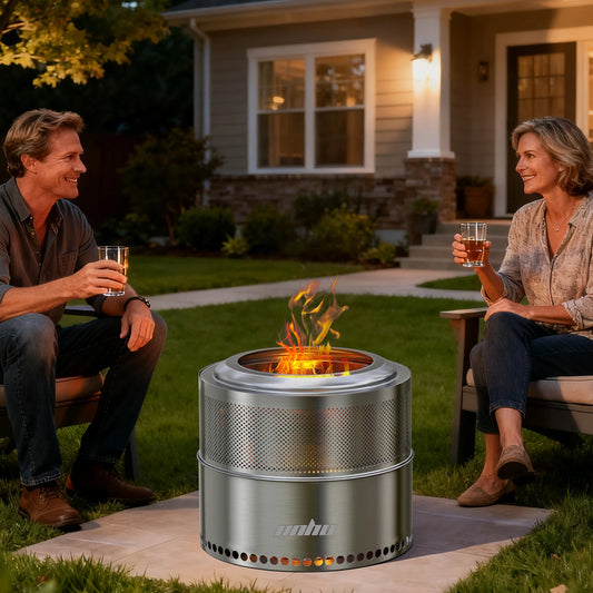 Wood Burning Firepit with Carry Bag,