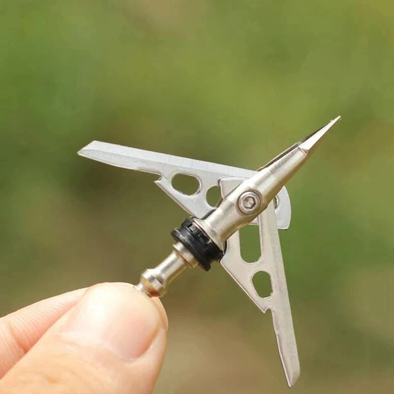 6/12/24 Pcs 100 Grain 2.3" Cut Stainless steel Broadheads 2-Blade