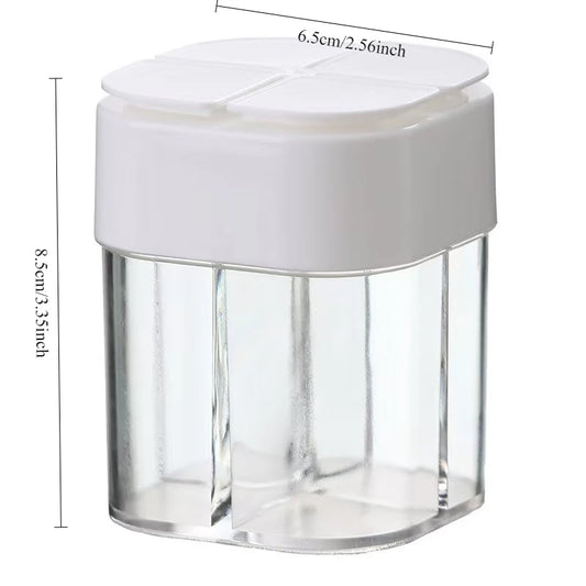 1pc Outdoor Bbq 4-In-1 Transparent Seasoning Box
