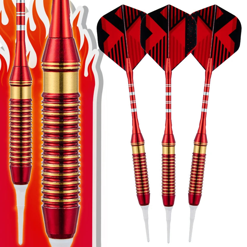 3 pcs 18g electroplated red copper Soft Tip darts