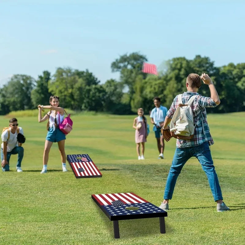 Wood Cornhole Boards Set,