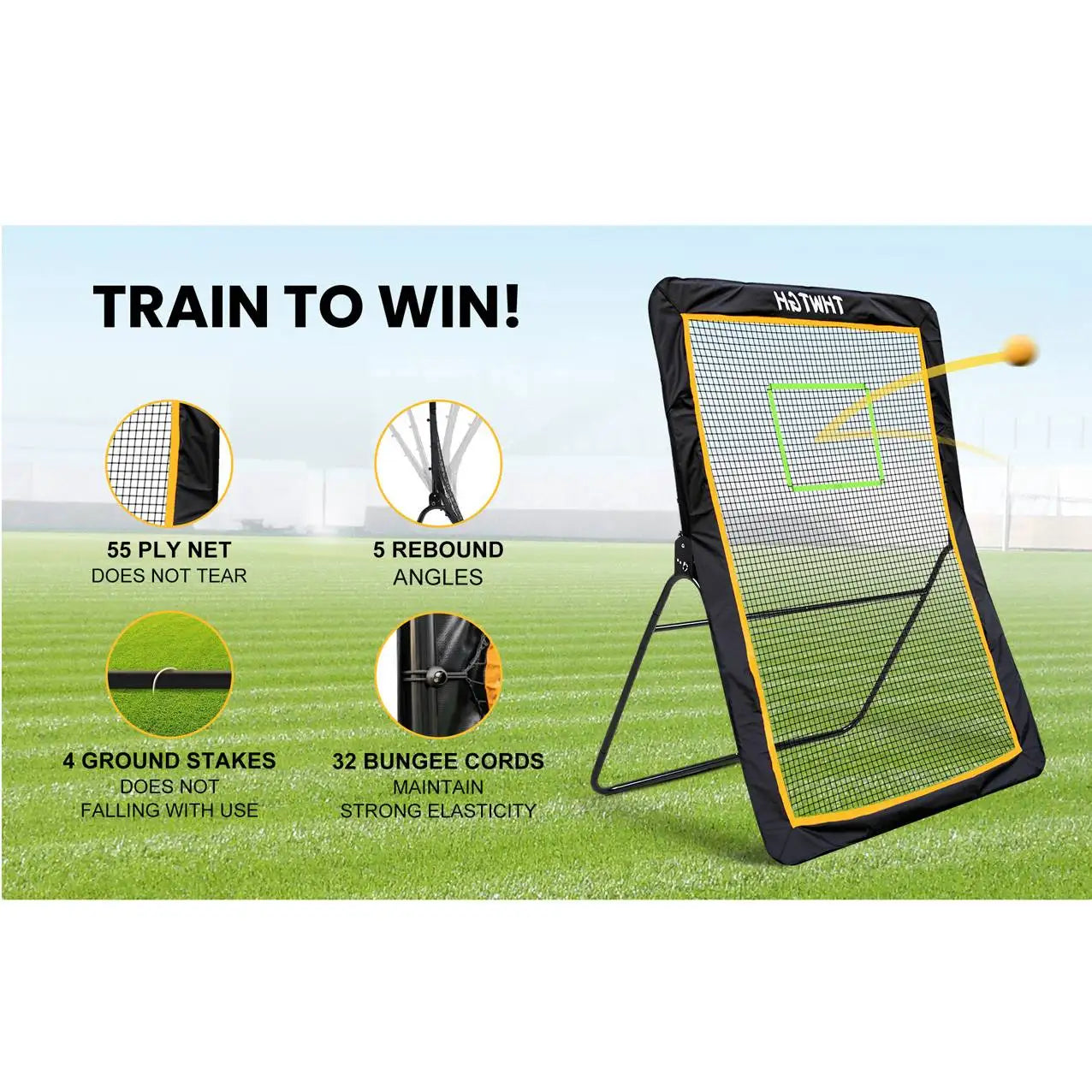 Volleyball Bounce Back Net 5x7 Ft Volleyball Lacrosse Ball Rebounder Basketball Volleyball Bounce Back Net