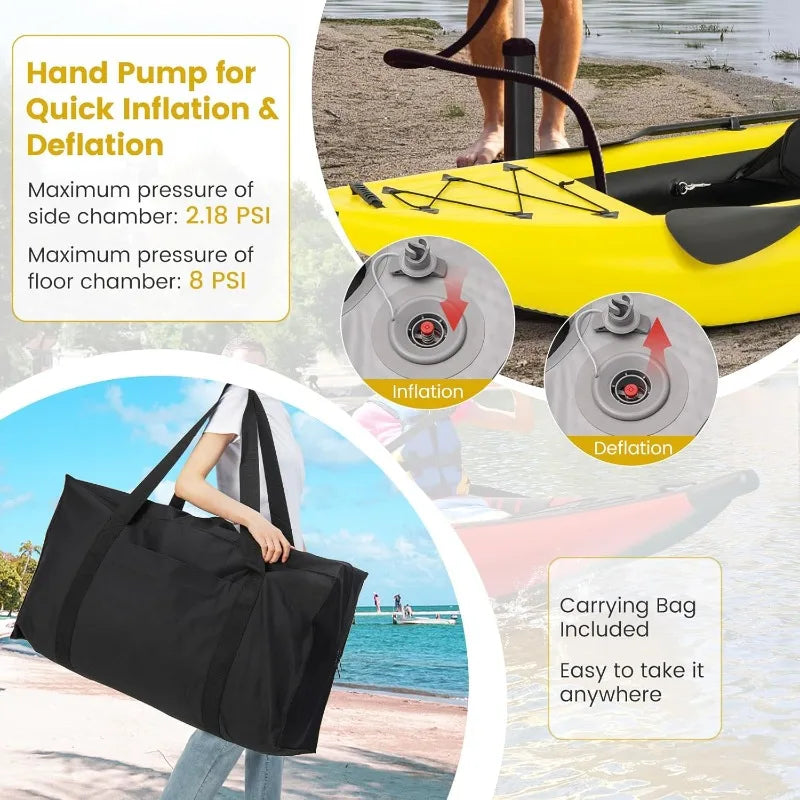 Inflatable Kayak, 12.5Ft