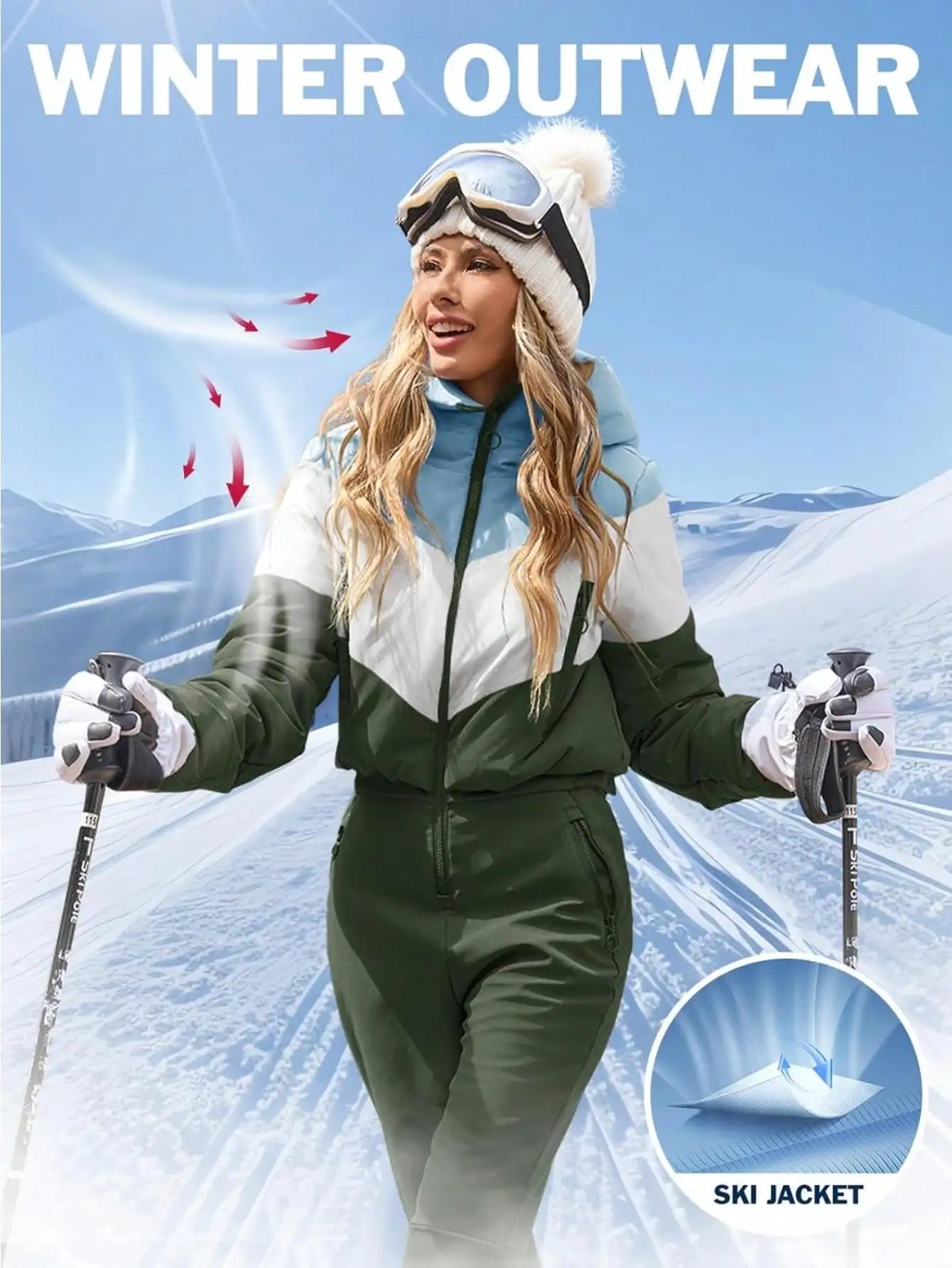 thermal One Piece Snowsuit For Women