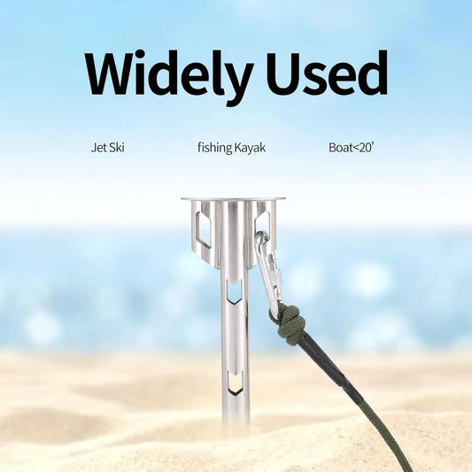 17'' Stainless Steel Anchor,Boat Anchor, Kayak Anchor Jet Ski Anchor PWC Anchor Shallow Water Anchor,Sand Anchor for Small Boat