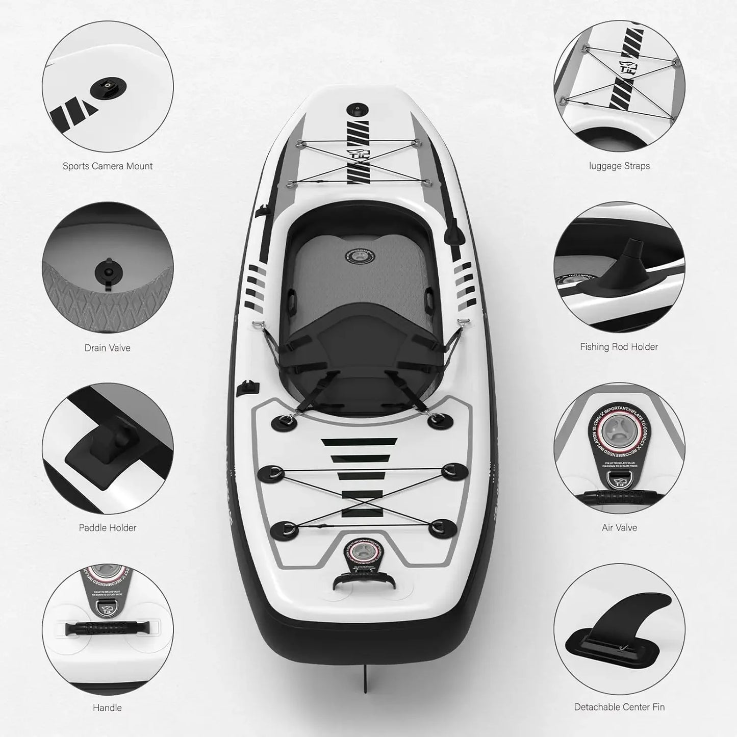 10.2'x35''x8'' Inflatable Kayak with Sea