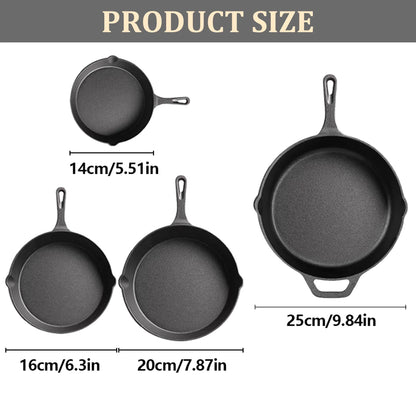 Multi-Size Cast Iron Skillets Set