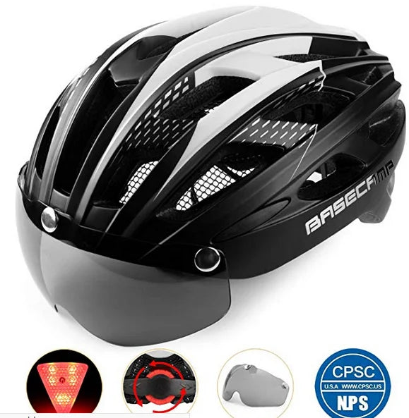 Male and female bicycle helmets