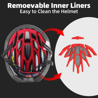 Male and female bicycle helmets