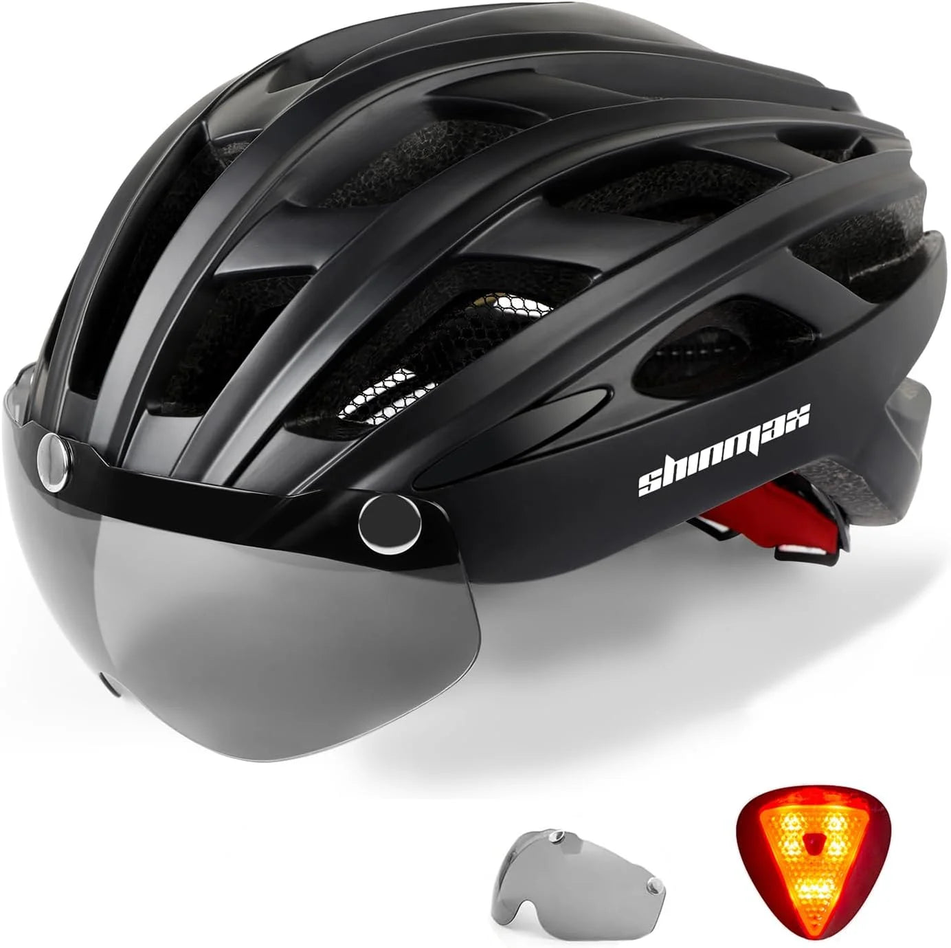 Male and female bicycle helmets