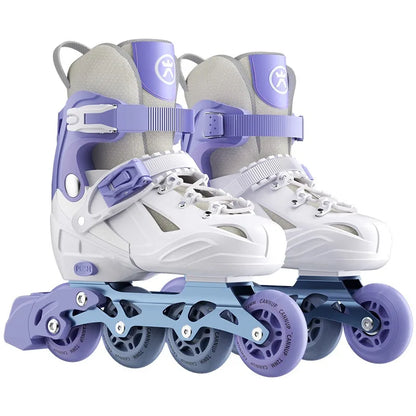 Adjustable Kids Inline Skate Light Up Wheels Beginner Roller Blades for Boy/ Girl