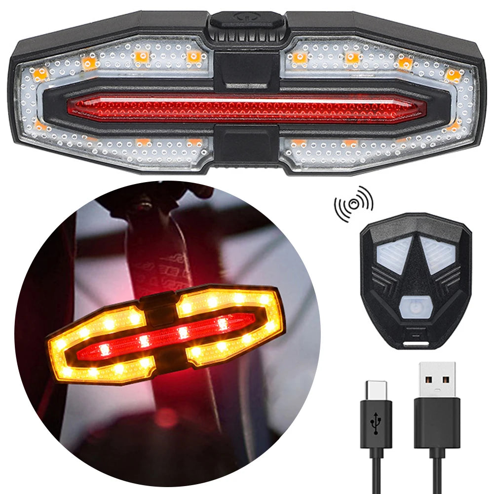Rechargeable Bike Tail Light with Turn Signals