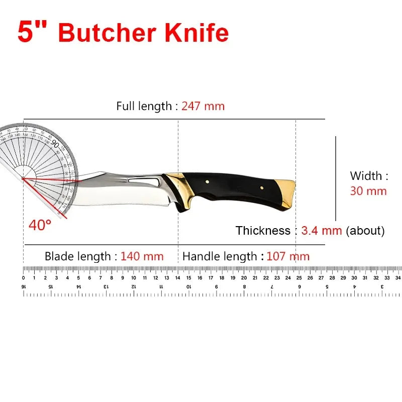 Stainless Steel Professional Butcher Knife