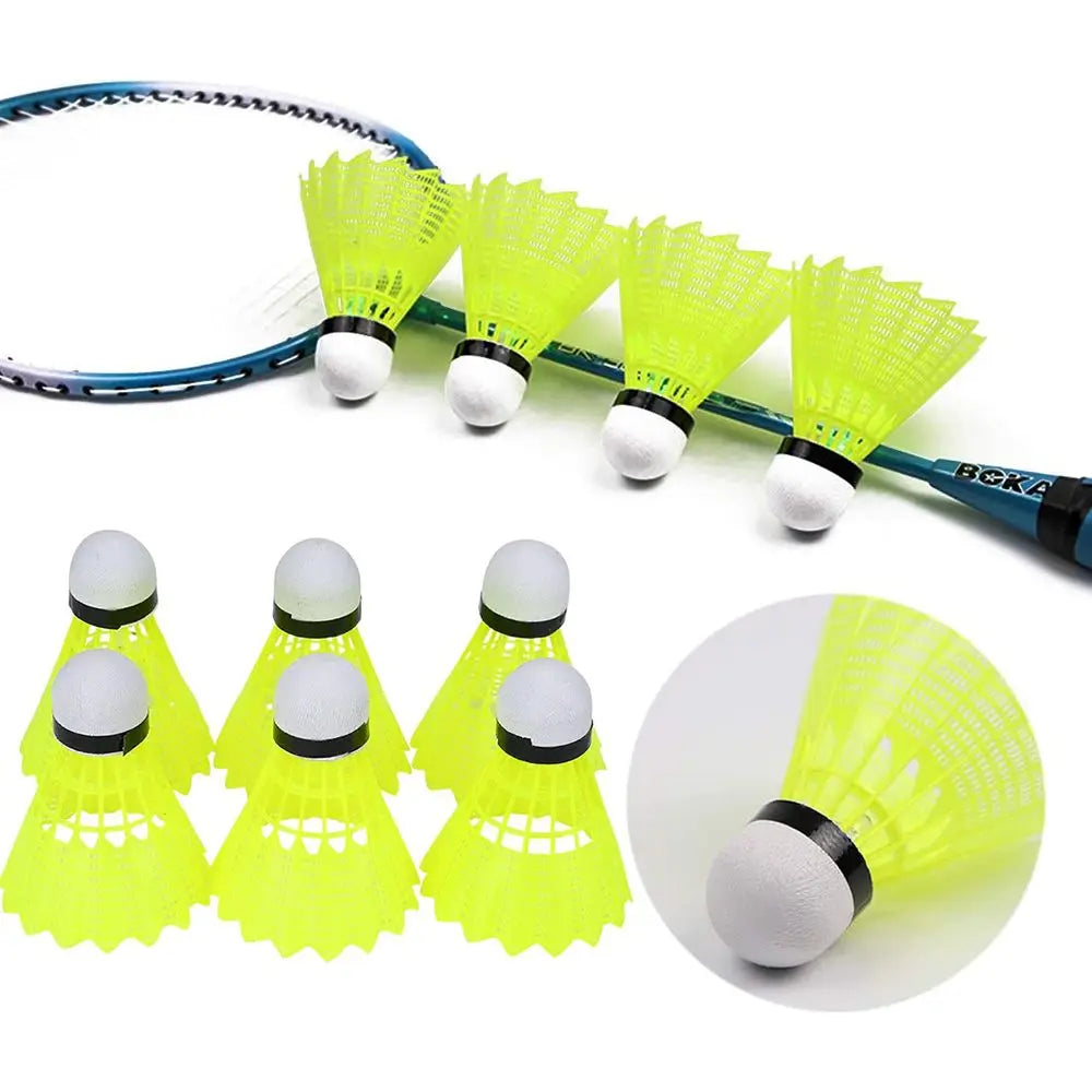 3/6PCS Durable Yellow Nylon Badminton Shuttlecocks