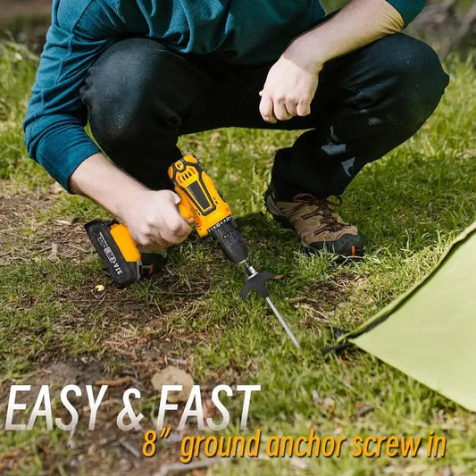 15pcs Screw In Tent Stakes