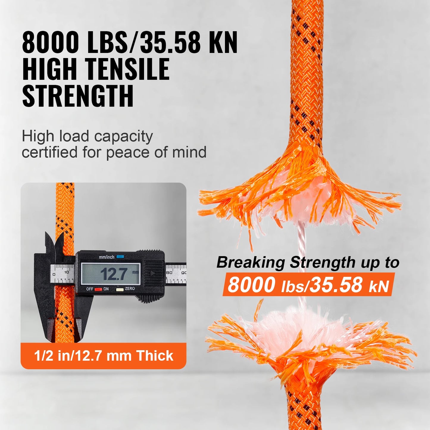 220ft Dual-Weave Polyester Rappelling Rope