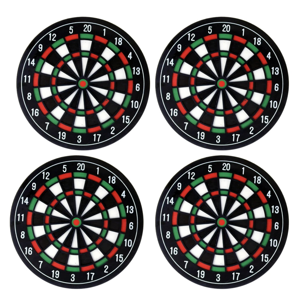 4Pcs Dart Board Shape Drinks Coasters