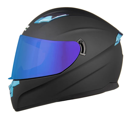 Full Face Motorcycle Helmet - Dual Lens DOT Certified