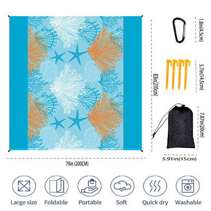 Beach Blanket Super Large 79 x 83 Inch