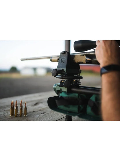 Lead Sled Rifle Shooting Rest with Adjustable Ambidextrous Frame for Recoil Reduction, Sight in, and Stability