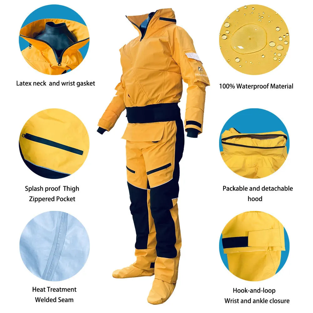 Full Dry suit W/ Detachable Hood