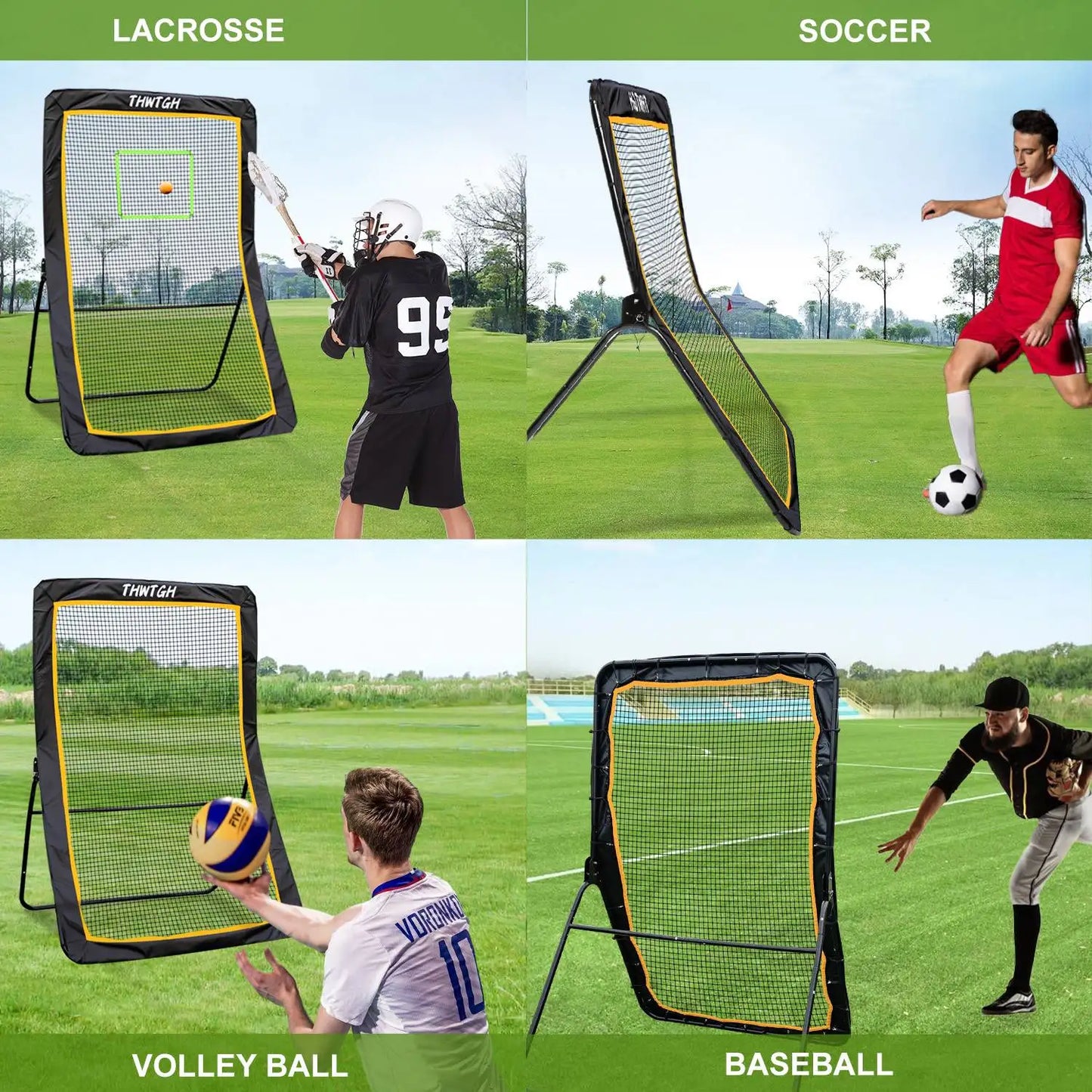 Volleyball Bounce Back Net 5x7 Ft Volleyball Lacrosse Ball Rebounder Basketball Volleyball Bounce Back Net