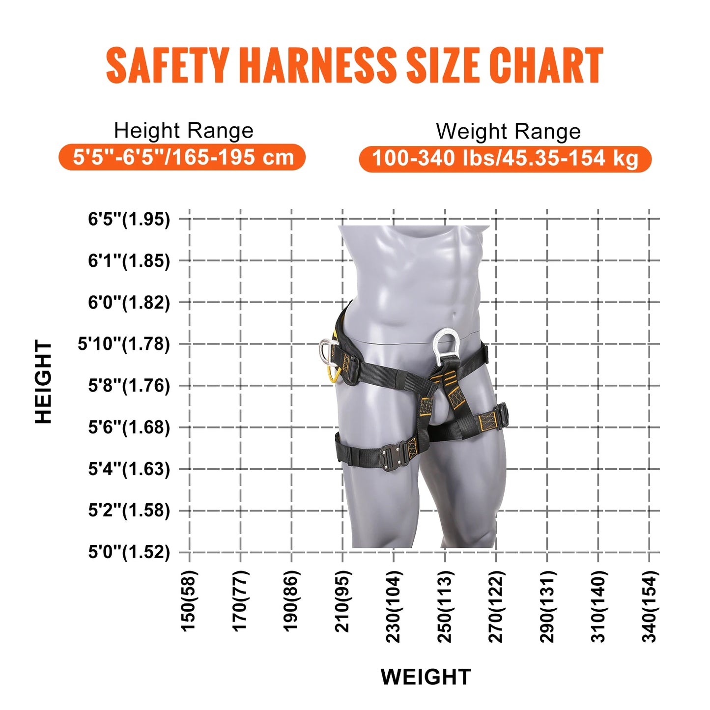Caving Rock Climbing Half Body Safety Harness