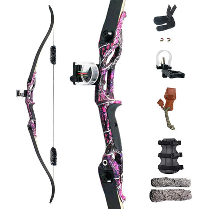 56" Recurve Bow 30 35 40 45 50lb Draw Weight Aluminum Alloy Bow Riser Right Hand