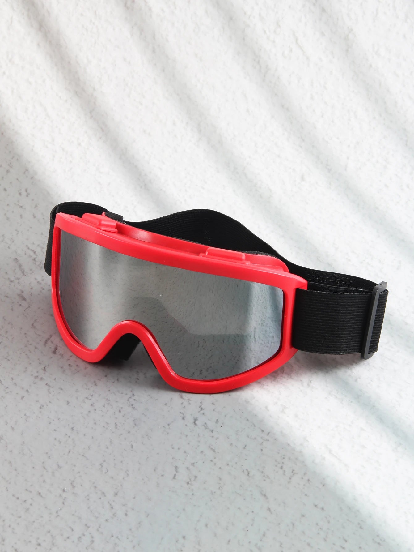 Large frame ski goggles with colored lenses