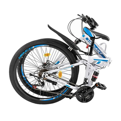 26" Foldable Mountain Bike for Men - 21-Speed