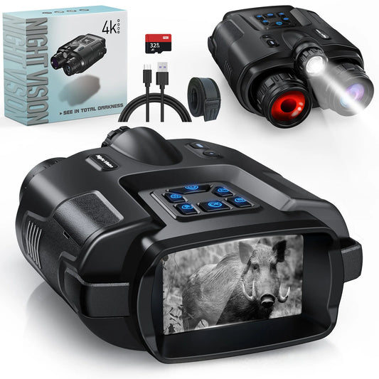 Night Vision Binoculars 4K Infrared 5000mAH Rechargeable