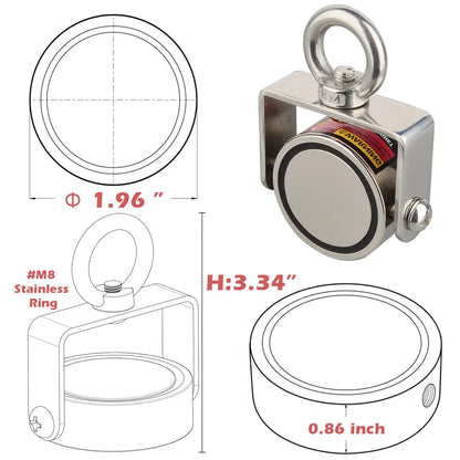 Heavy Duty Neodymium Rare Earth Swivel Magnet