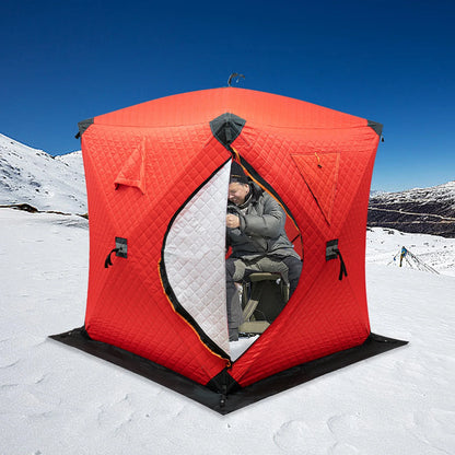 Portable Ice Fishing Tent 210D Oxford Cloth,Fiberglass-Durable,Spacious,Weather-Resistant,Easy To Set Up,Thermal Fishing Shelter