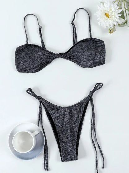 Bikini Set Shiny Swimwear
