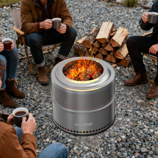 Wood Burning Firepit with Carry Bag,