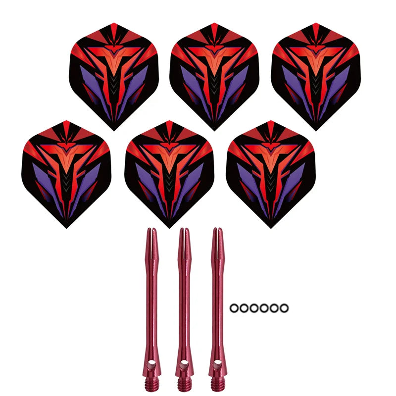 3pcs  Aluminum Dart Shaft 6pcs PET Darts Flights with Sealing Ring