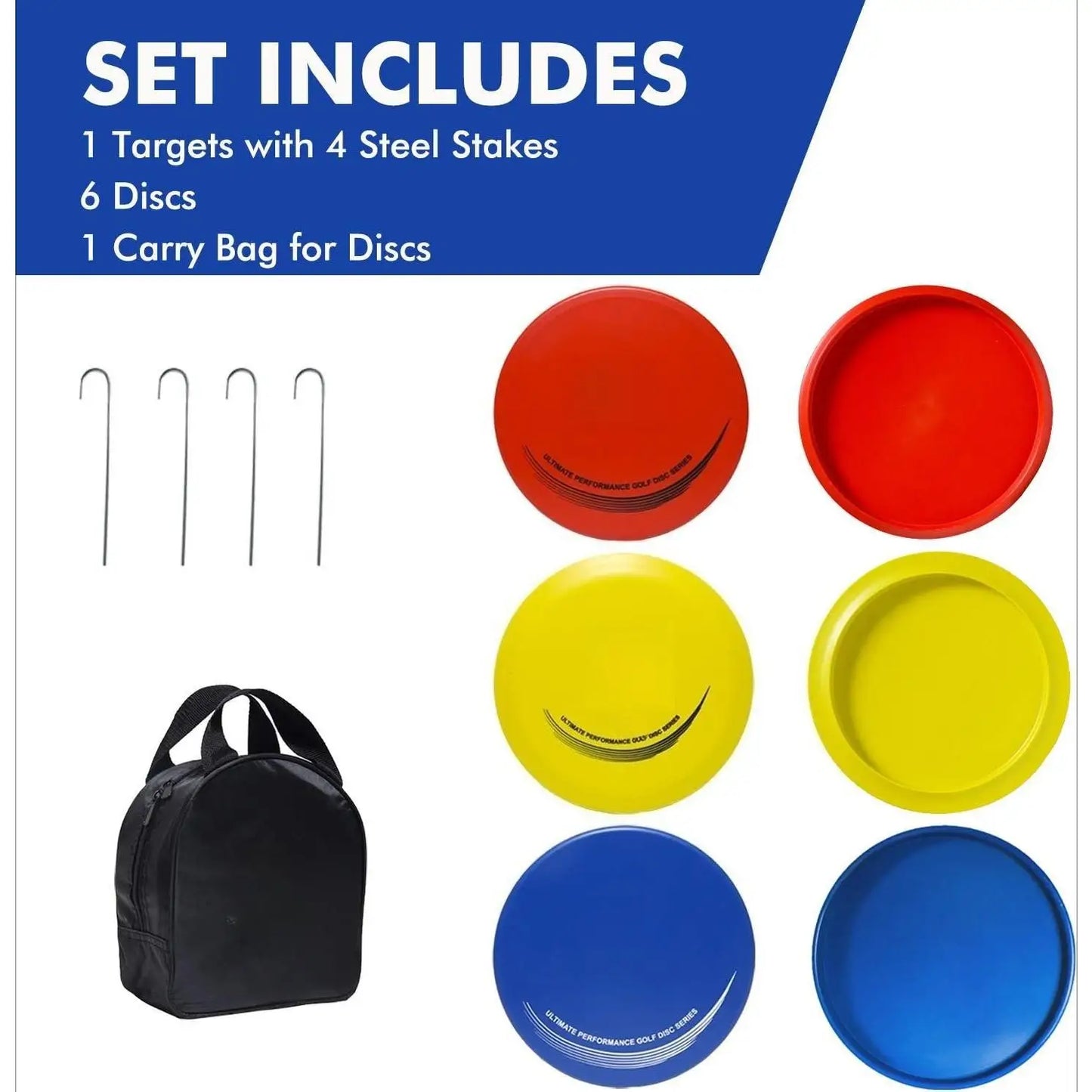 Disc Golf Basket with Discs |