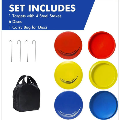 Disc Golf Basket with Discs |