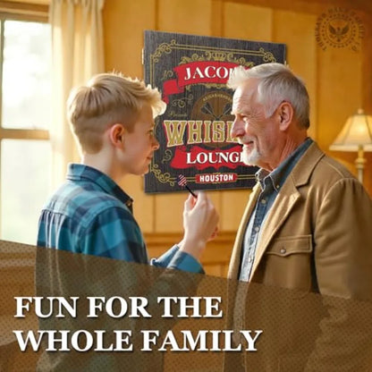 Personalized Dartboard and Cabinet Set with 6 Steel Tip Darts