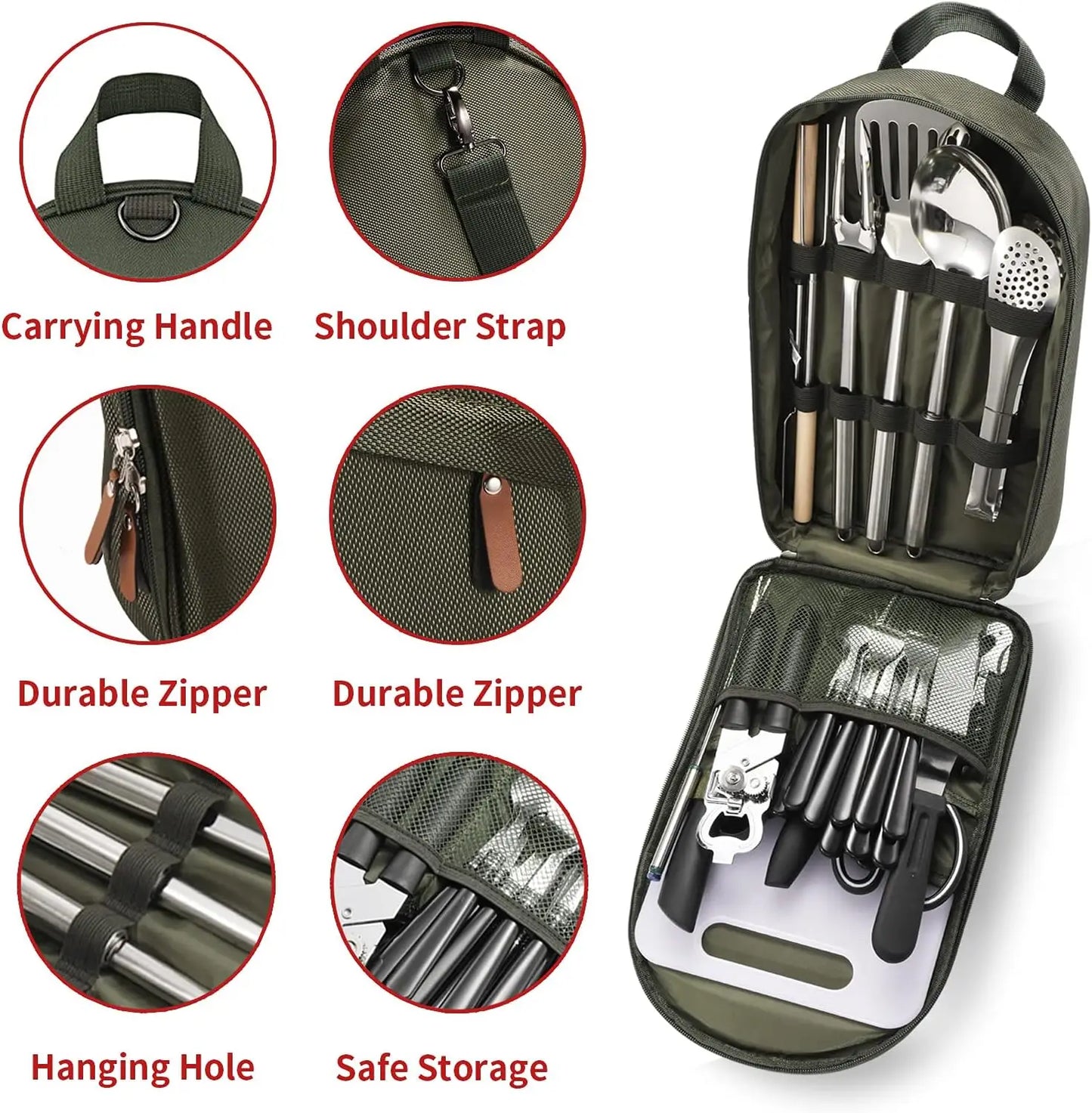 27 Piece Camping Utensil Set