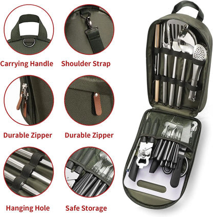 27 Piece Camping Utensil Set