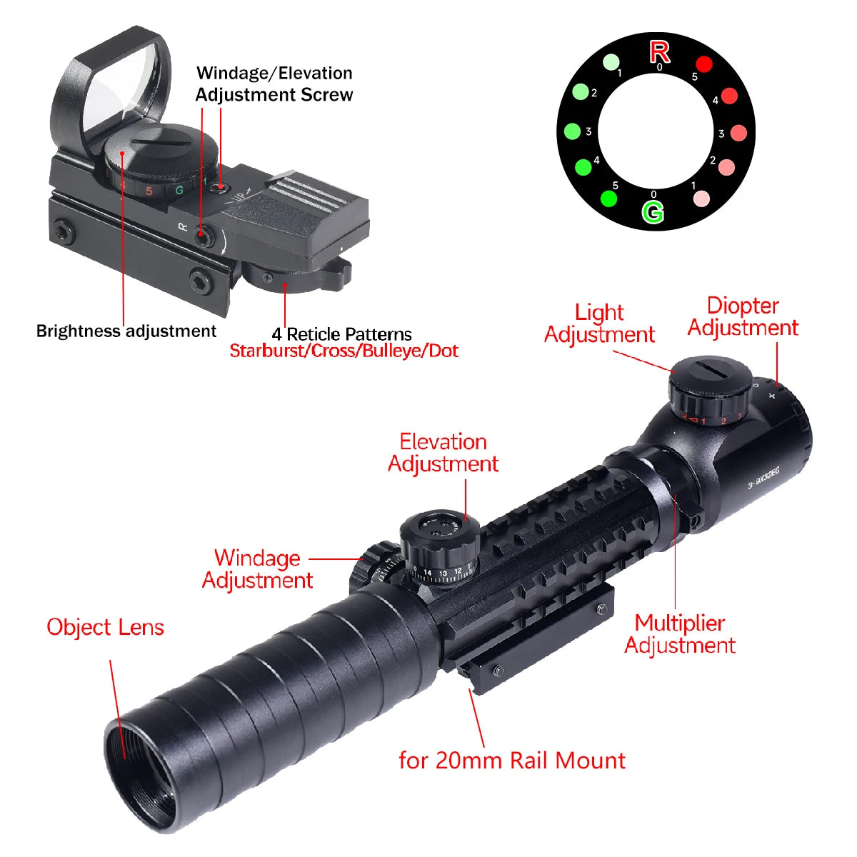 Tactical 3-9X32EG Riflescope