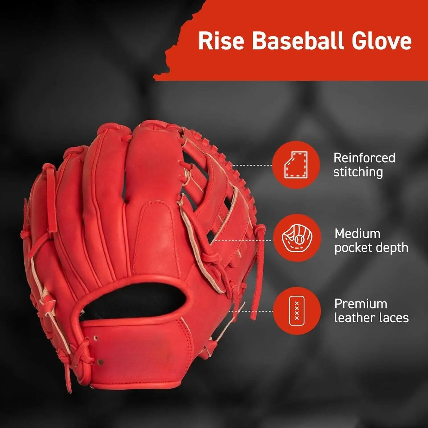 Baseball Glove for Youth & Little Leagues, Age 8-12, Infield & Outfield