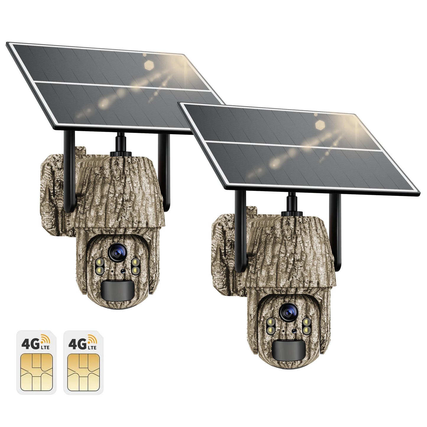 2 Pack 4G LTE Cellular Trail Cameras,