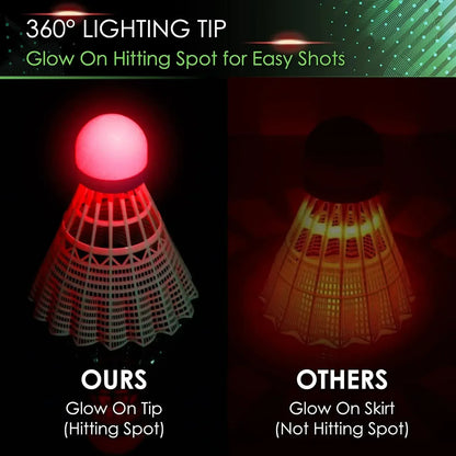 Glow in Dark Badminton Shuttlecocks