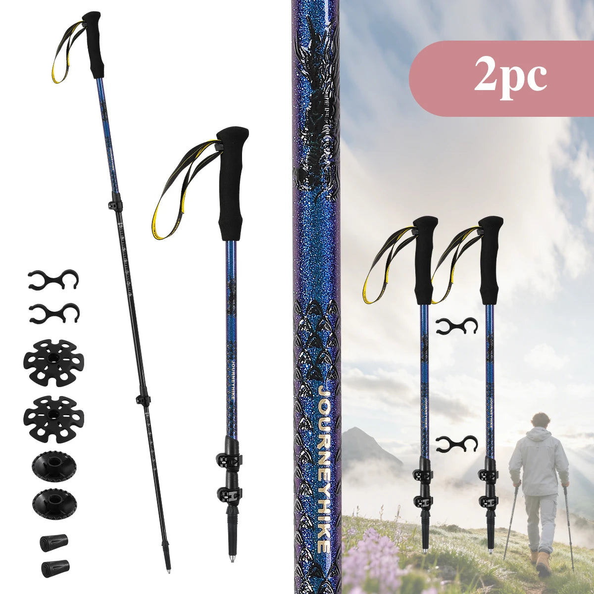 Ultralight Carbon Fiber Trekking Poles