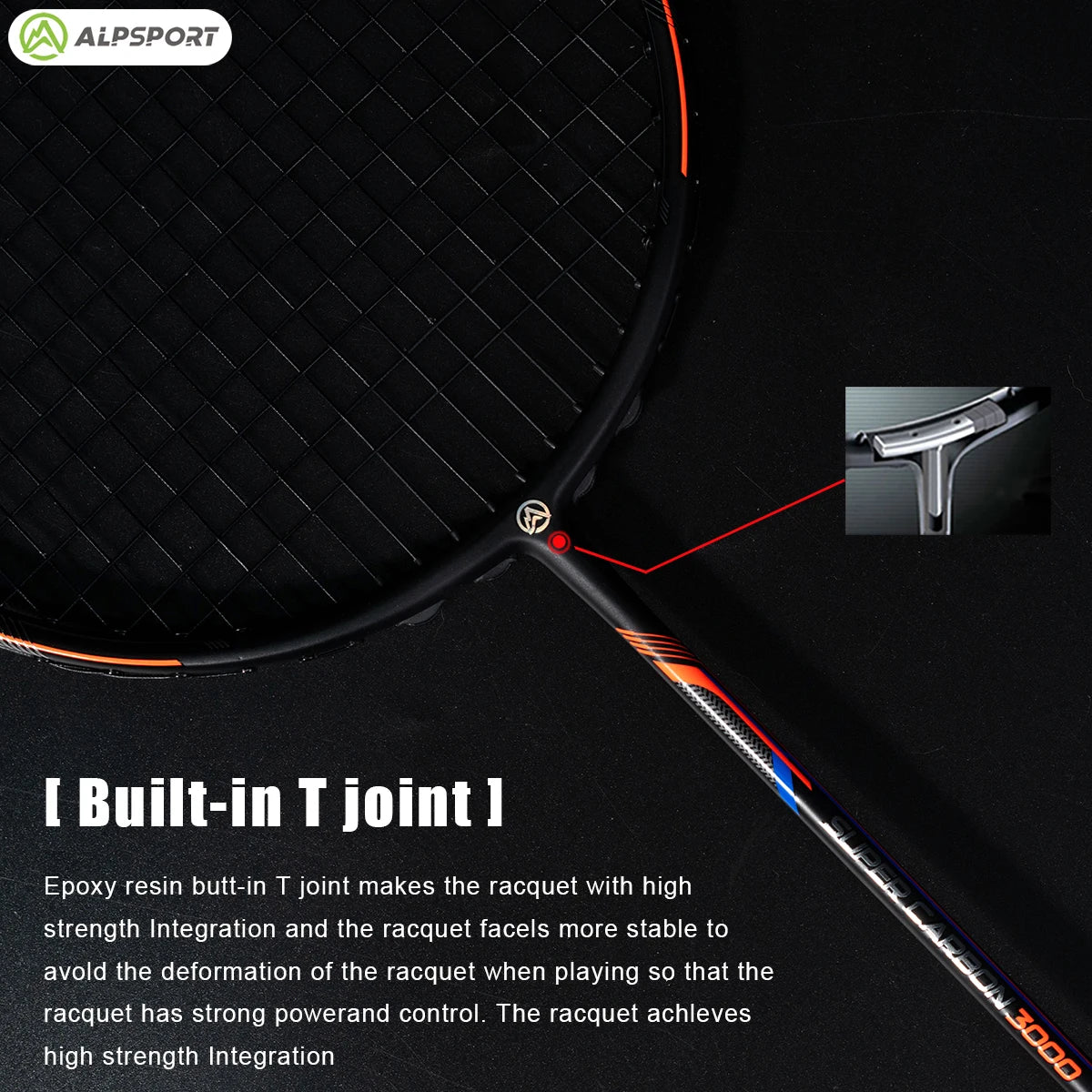 Ultralight 52g T800 BOW 26LBS Badminton Racket