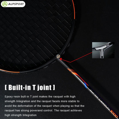 Ultralight 52g T800 BOW 26LBS Badminton Racket